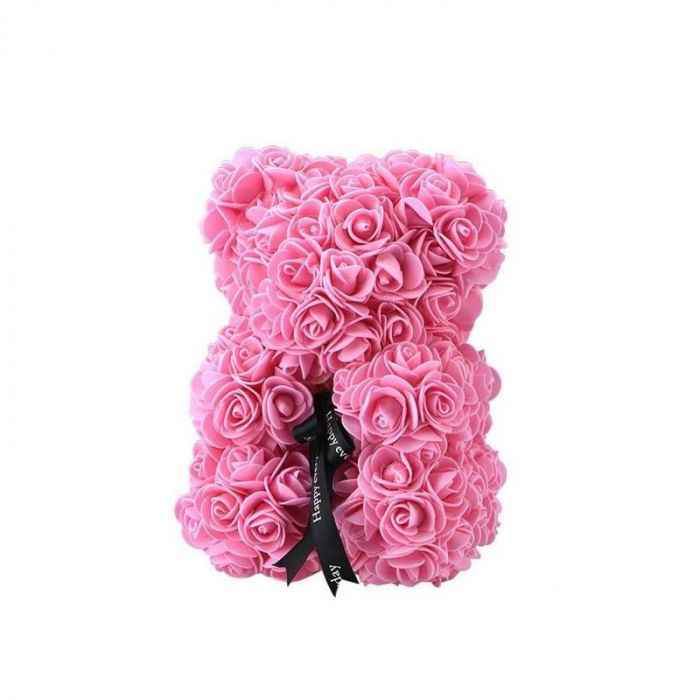 Ursulet din spuma roz, 25 cm, cutie cadou [2]