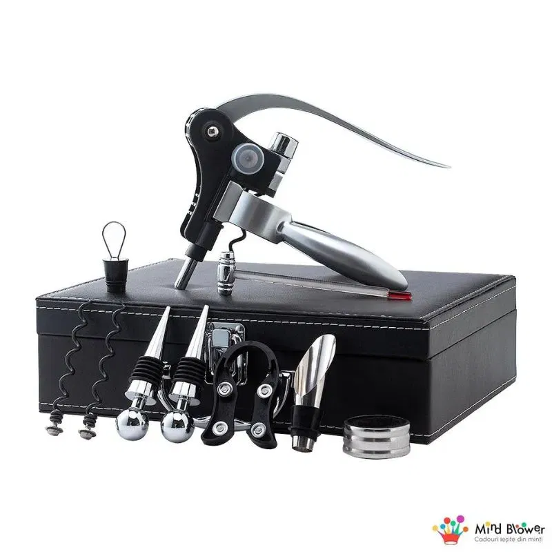 Valiza Deluxe cu accesorii de vin Premium set 9 piese [17]