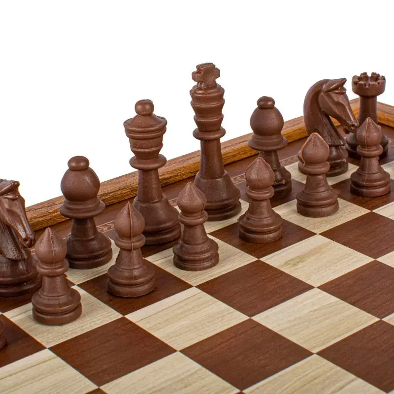 2 in 1 Joc de table si joc de sah Caseta 27x27cm Classic design [5]