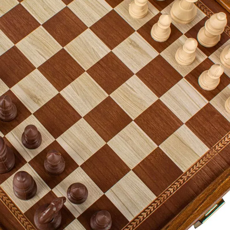 2 in 1 Joc de table si joc de sah Caseta 27x27cm Classic design [2]