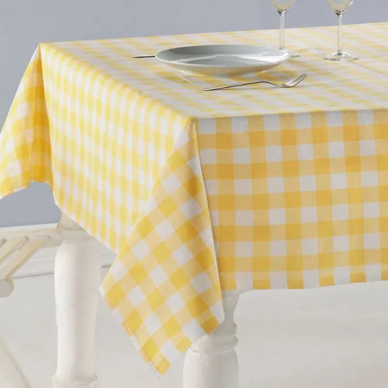 Fata de masa in carouri Alb si Galben [1]