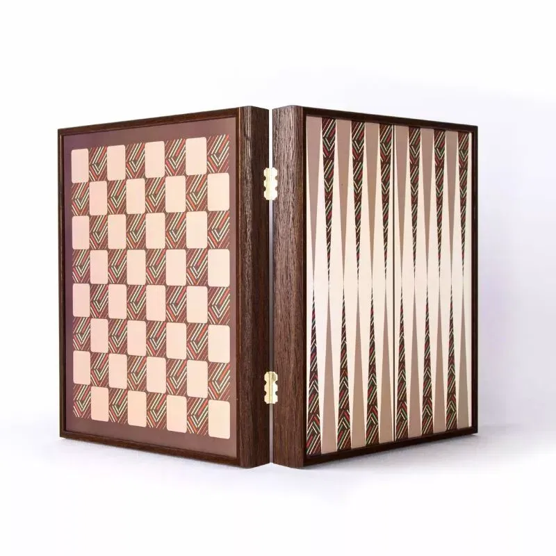 4 in 1 Joc de table joc de sah Ludo si Snakes Caseta 34x34cm Design Retro [8]