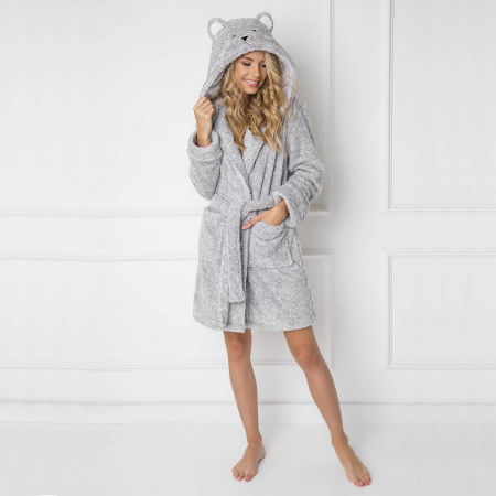 Cadouri - Halat de baie dama Sweetbear gri