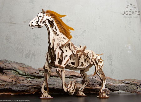 Puzzle 3D Cal Bionic din lemn Ugears [2]