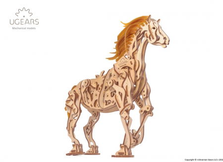 Puzzle 3D Cal Bionic din lemn Ugears [12]