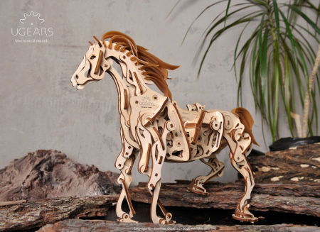 Puzzle 3D Cal Bionic din lemn Ugears [3]