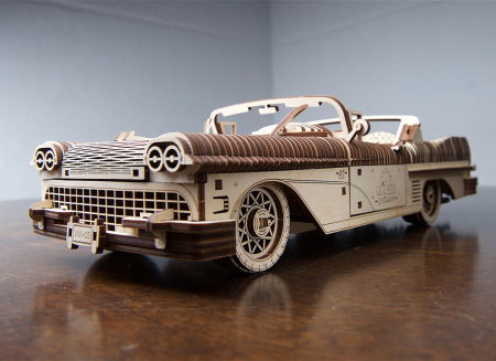 Puzzle 3D Dream Cabriolet VM-05 din lemn Ugears [7]