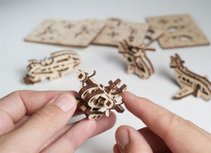 Puzzle 3D Fidget Avioane din Lemn Ugears [2]