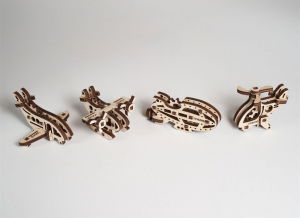 Puzzle 3D Fidget Avioane din Lemn Ugears [4]