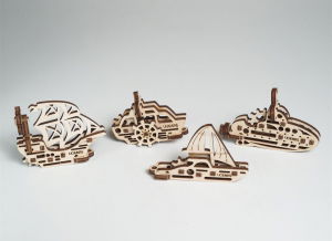 Puzzle 3D Fidget Nave Maritime din Lemn Ugears [4]