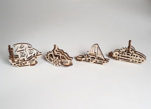 Puzzle 3D Fidget Nave Maritime din Lemn Ugears [5]