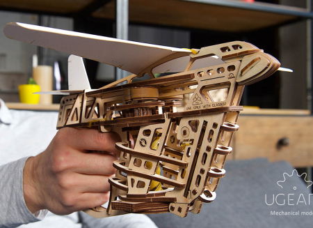 Puzzle 3D Flight Starter din lemn Ugears [4]