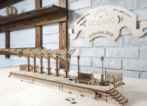 Puzzle 3D Gara din Lemn Ugears [8]