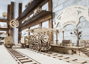 Puzzle 3D Gara din Lemn Ugears [0]