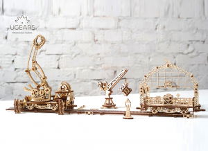 Puzzle 3D Macara pe Sine din Lemn Ugears [4]