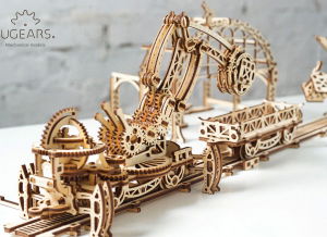 Puzzle 3D Macara pe Sine din Lemn Ugears [10]