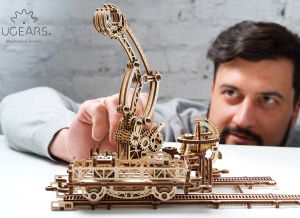 Puzzle 3D Macara pe Sine din Lemn Ugears [2]