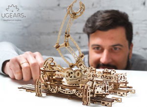 Puzzle 3D Macara pe Sine din Lemn Ugears [3]