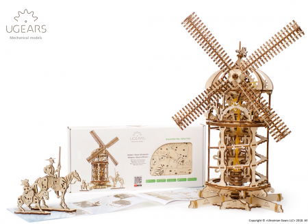 Puzzle 3D Moara de vant din lemn Ugears [8]