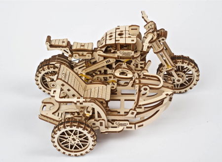 Puzzle 3D Motocicleta Scrambler UGR-10 din lemn Ugears [9]