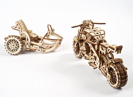 Puzzle 3D Motocicleta Scrambler UGR-10 din lemn Ugears [10]