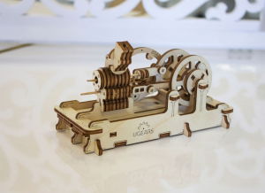 Puzzle 3D Motor Pneumatic din Lemn Ugears [1]