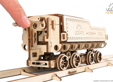 Puzzle 3D Tren V- Express cu abur din lemn Ugears [19]