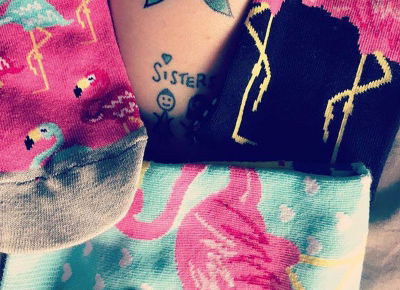 Set 6 Sosete Flamingo [1]