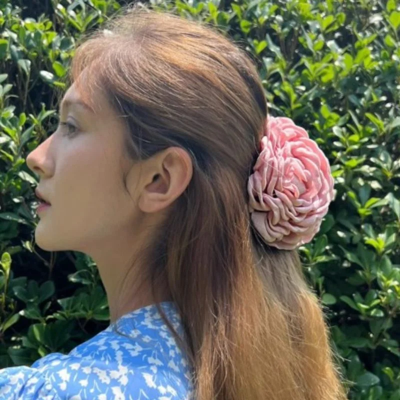 Accesoriu de Par Trandafir Roz [2]