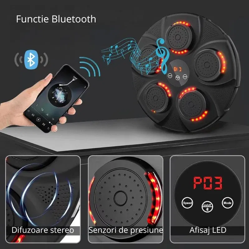 Aparat de box Smart cu muzica si lumina LED [8]