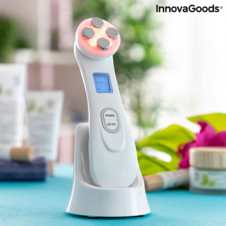 Aparat masaj de intinerire faciala, cu fototerapie si electrostimulare [1]