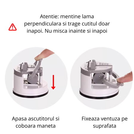 Ascutitor de cutite manual, cu baza antialunecare [8]