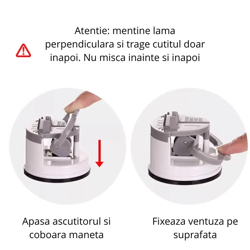 Ascutitor de cutite manual, cu baza antialunecare [8]