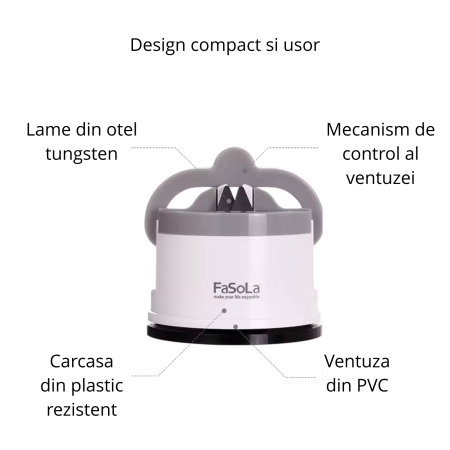 Ascutitor de cutite manual, cu baza antialunecare [7]