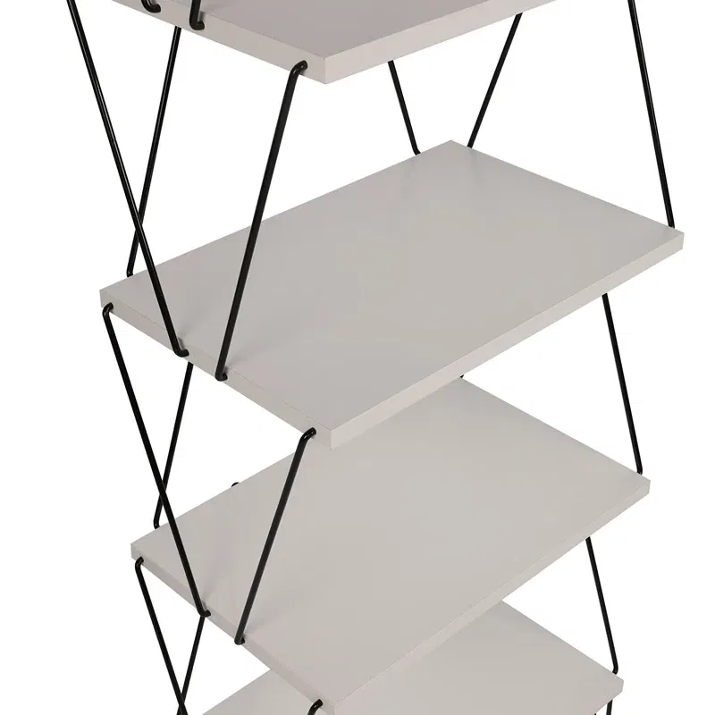 Balaban Biblioteca alba moderna cu rafturi, organizare eficienta [4]