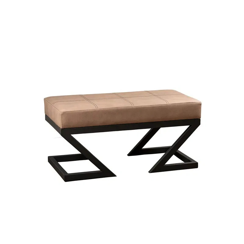 Bancheta Ago mink, structura metalica, piele ecologica, design elegant [2]