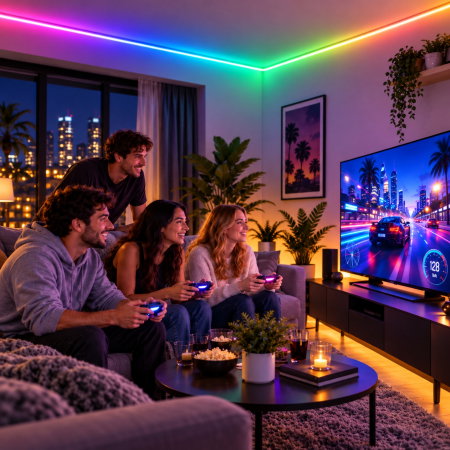 Banda luminoasa LED Neon RGB 5 m, USB, Control prin Aplicatie si Telecomanda [2]