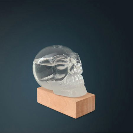 Barometru Craniu cu stativ din lemn [1]