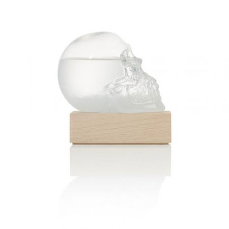 Barometru Craniu cu stativ din lemn [4]