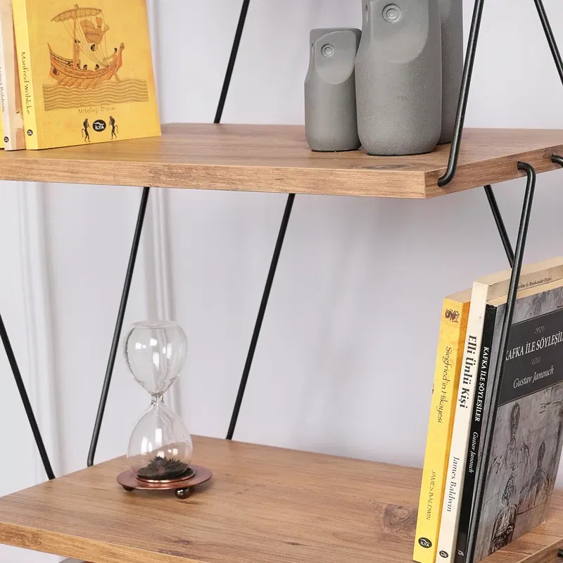 Biblioteca Balaban Pin cu rafturi multiple si design modern [8]