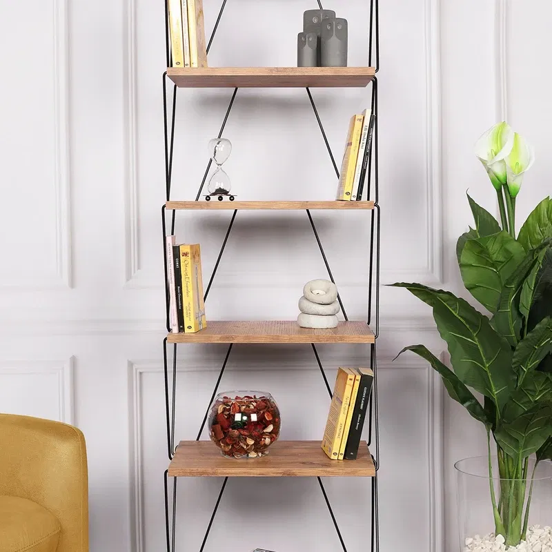 Biblioteca Balaban Pin cu rafturi multiple si design modern [0]