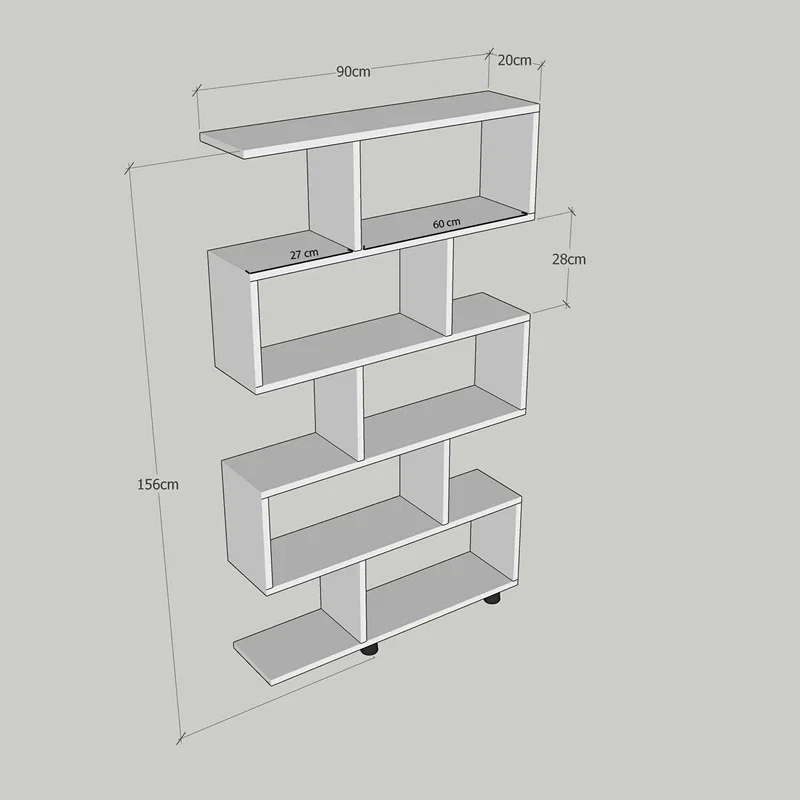 Biblioteca Elif Pin cu rafturi multiple si design modern [1]