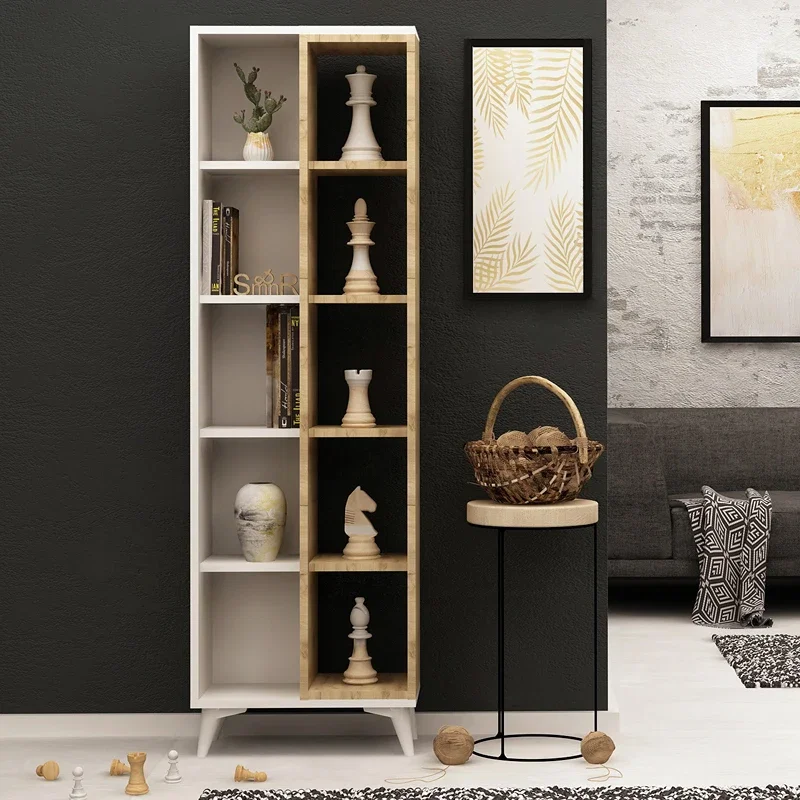 Cele mai noi - Biblioteca Enzamu, alba, rafturi multiple, design minimalist