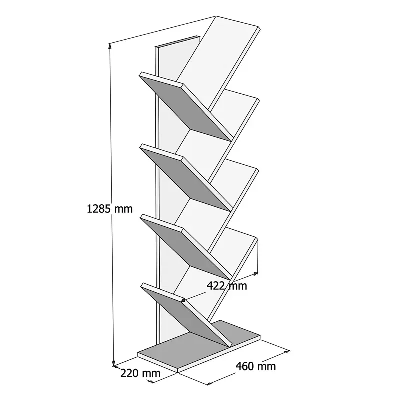 Biblioteca Hitt alba, design modern, forma de arbore [3]