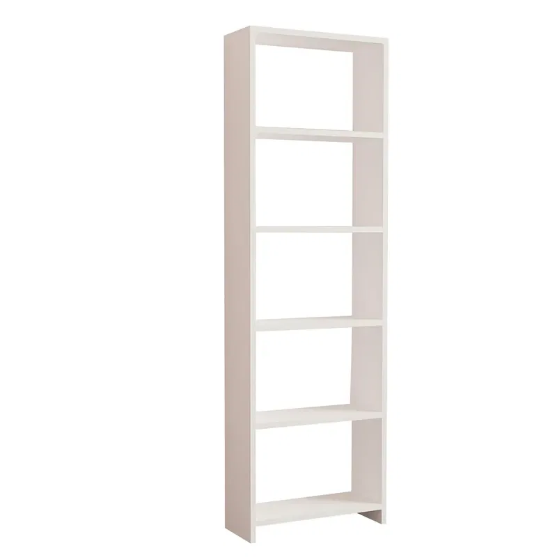 Biblioteca New, alb, spatii deschise, design minimalist, 160 cm [4]