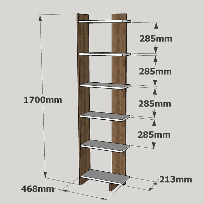 Biblioteca Order alb, nuc, compartimentata, fixare pe perete [2]