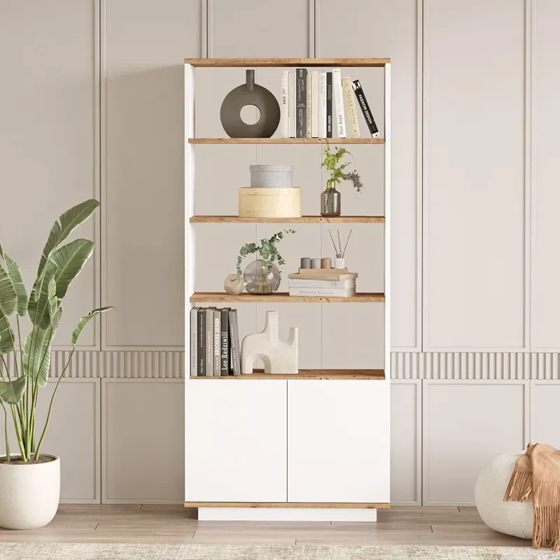 Biblioteca pin atlantic alb, multiple polite 75x168,3 cm [3]