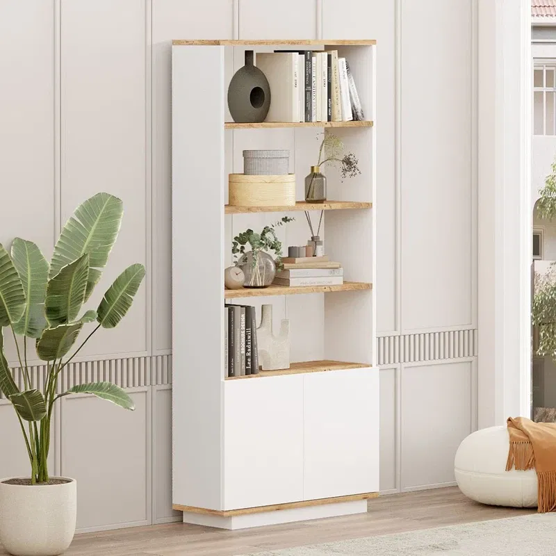 Biblioteca pin atlantic alb, multiple polite 75x168,3 cm [5]