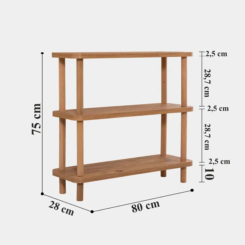 Biblioteca Step stejar Atlantic, rafturi deschise, structura rezistenta [5]