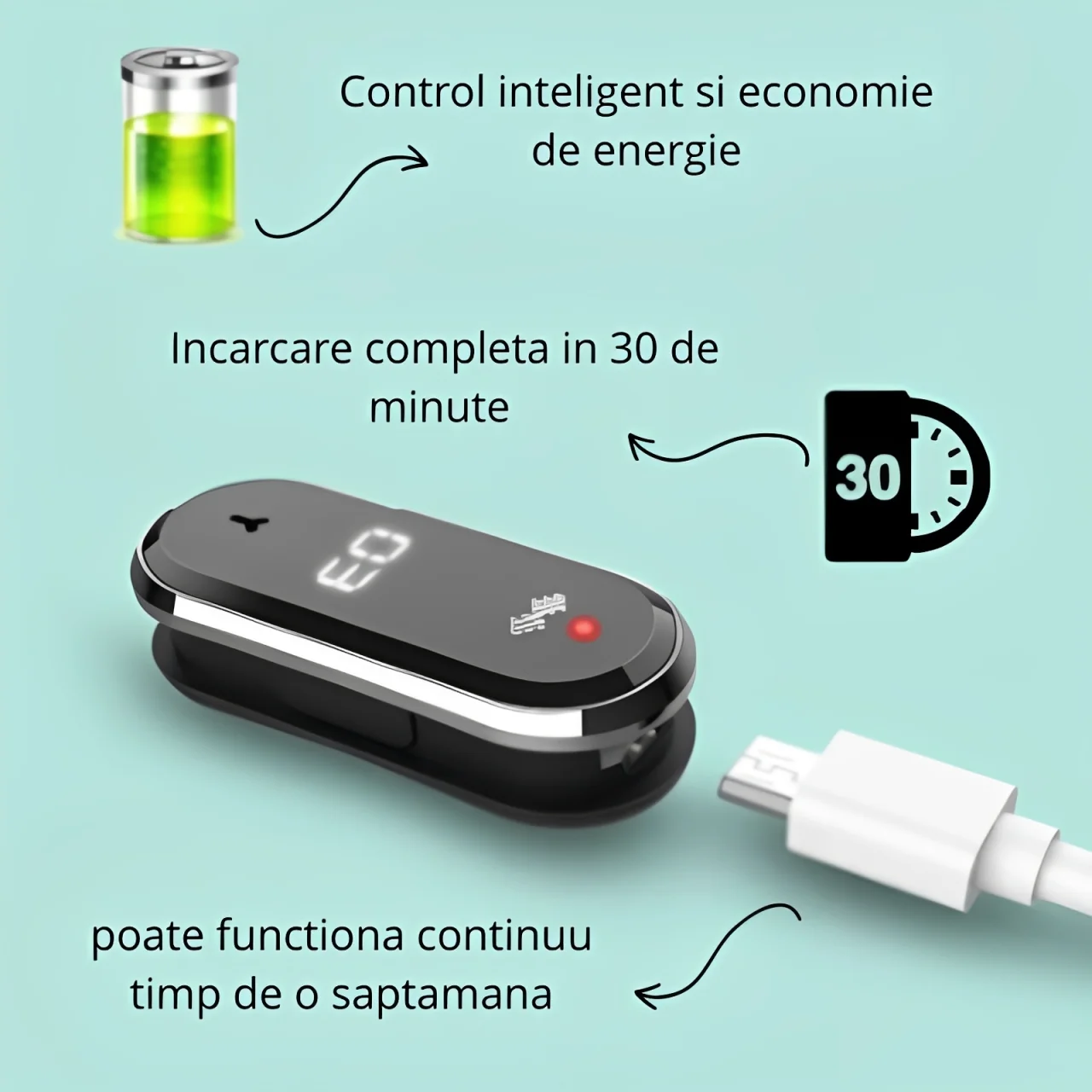 Bratara anti tantari cu ultrasunete, baterie reincarcabila 90mAh [4]